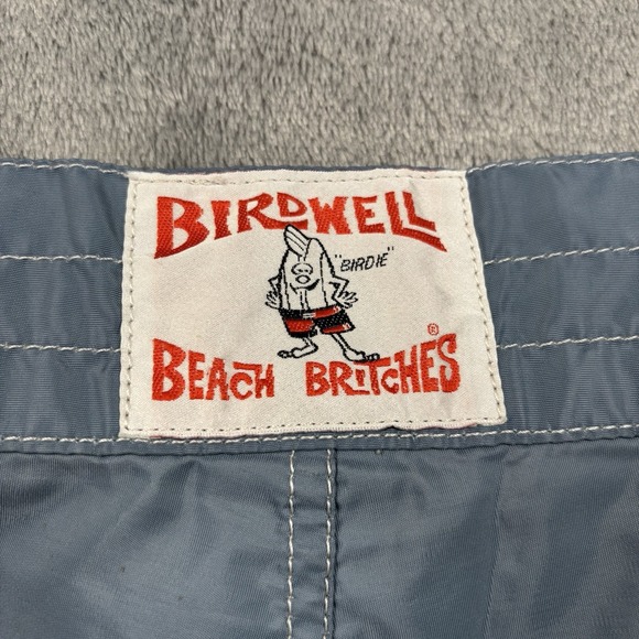 Birdwell Beach Britches Shorts Mens 37 Blue Swim Beach Board Shorts Made in USA - Picture 8 of 8